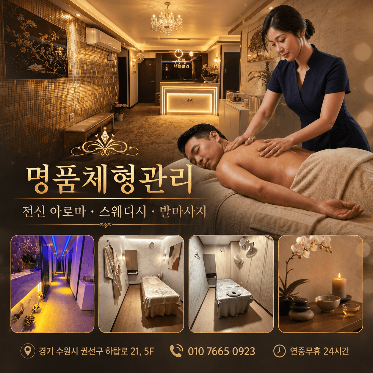 명품체형관리 타월 정돈 — 위생 관리